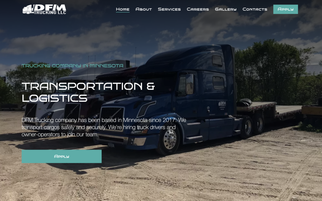 DFM Trucking Web Site